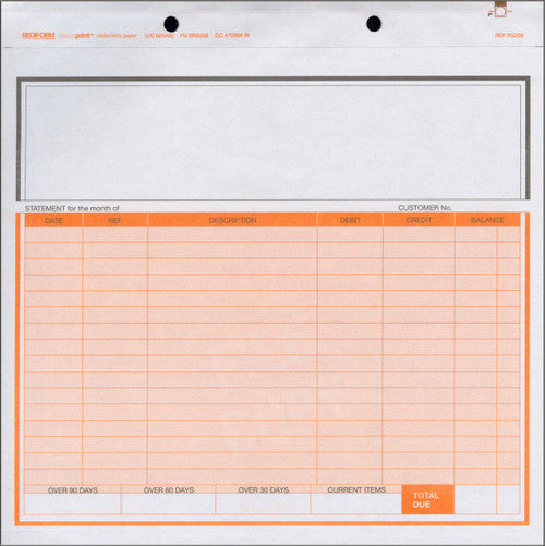 Bala 3-part carbonless statement snap sets 216 x 216mm pack of 50 for small business billing