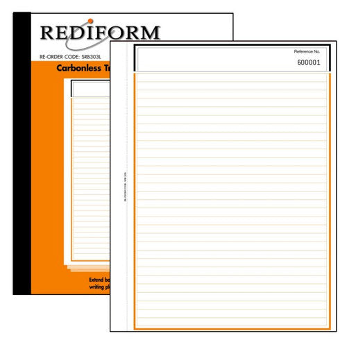 Pack of 5 Bala large carbonless triplicate ruled books for invoices and delivery dockets
