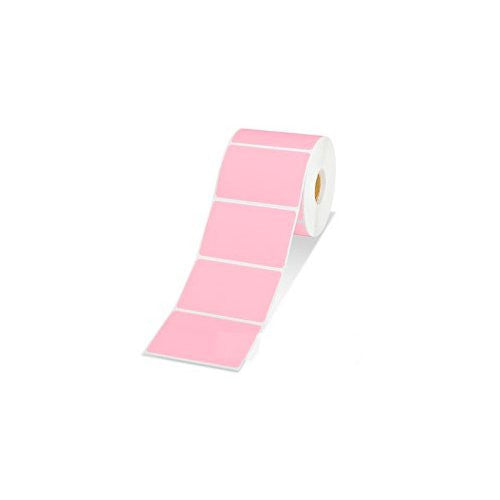 Bala direct thermal labels 99x63mm pink roll of 2000 on 76mm core