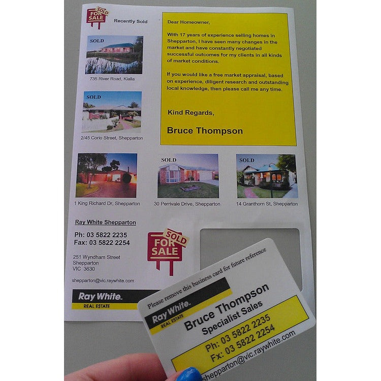 Bala Trading integrated business card product packaging front view