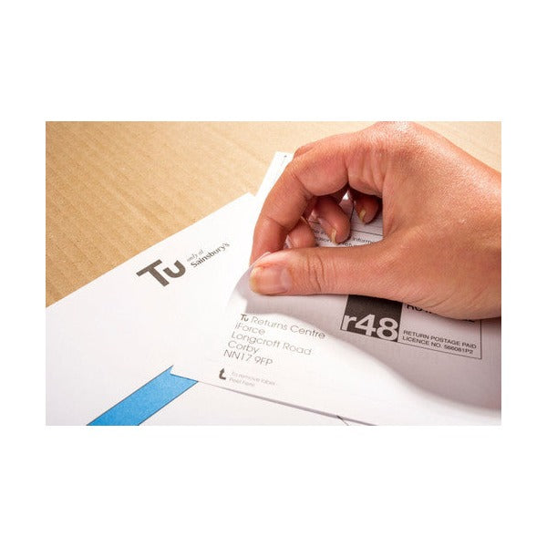 Stack of 500 Bala integrated label sheets in pack
