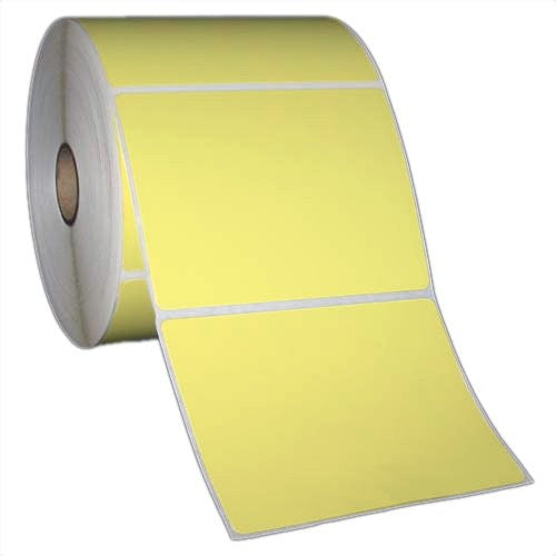 Bala 90x24mm yellow thermal transfer labels on a 40mm core roll of 2000