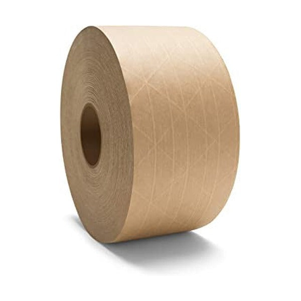 Better Pack 21557 reinforced gummed paper tape roll, 48mm x 305m, water-activated kraft tape for carton sealing