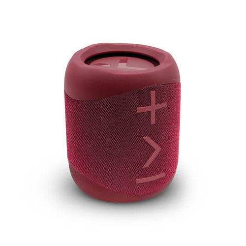 BlueAnt X1i speaker angled view highlighting passive radiator and IP56 splashproof construction