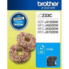 Brother Original Ink Cartridge LC233C 550 Pages Cyan