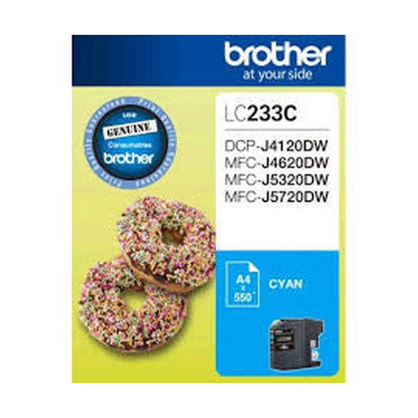 Brother Original Ink Cartridge LC233C 550 Pages Cyan