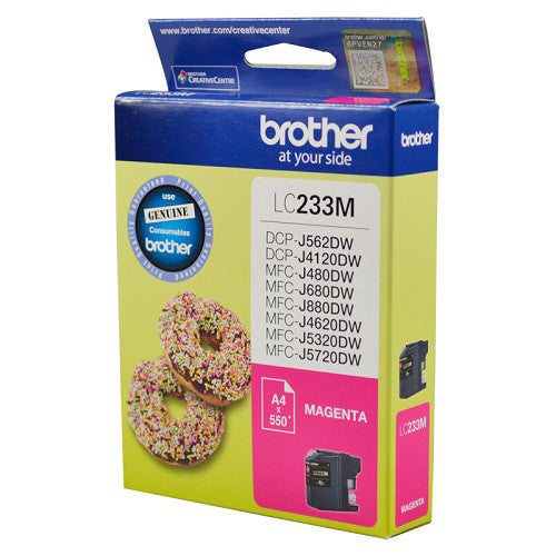 Brother LC-233M Original Magenta Ink Cartridge 550 Pages - image 1