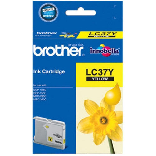Brother LC-37Y Original Yellow Ink Cartridge 300 Pages - image 1