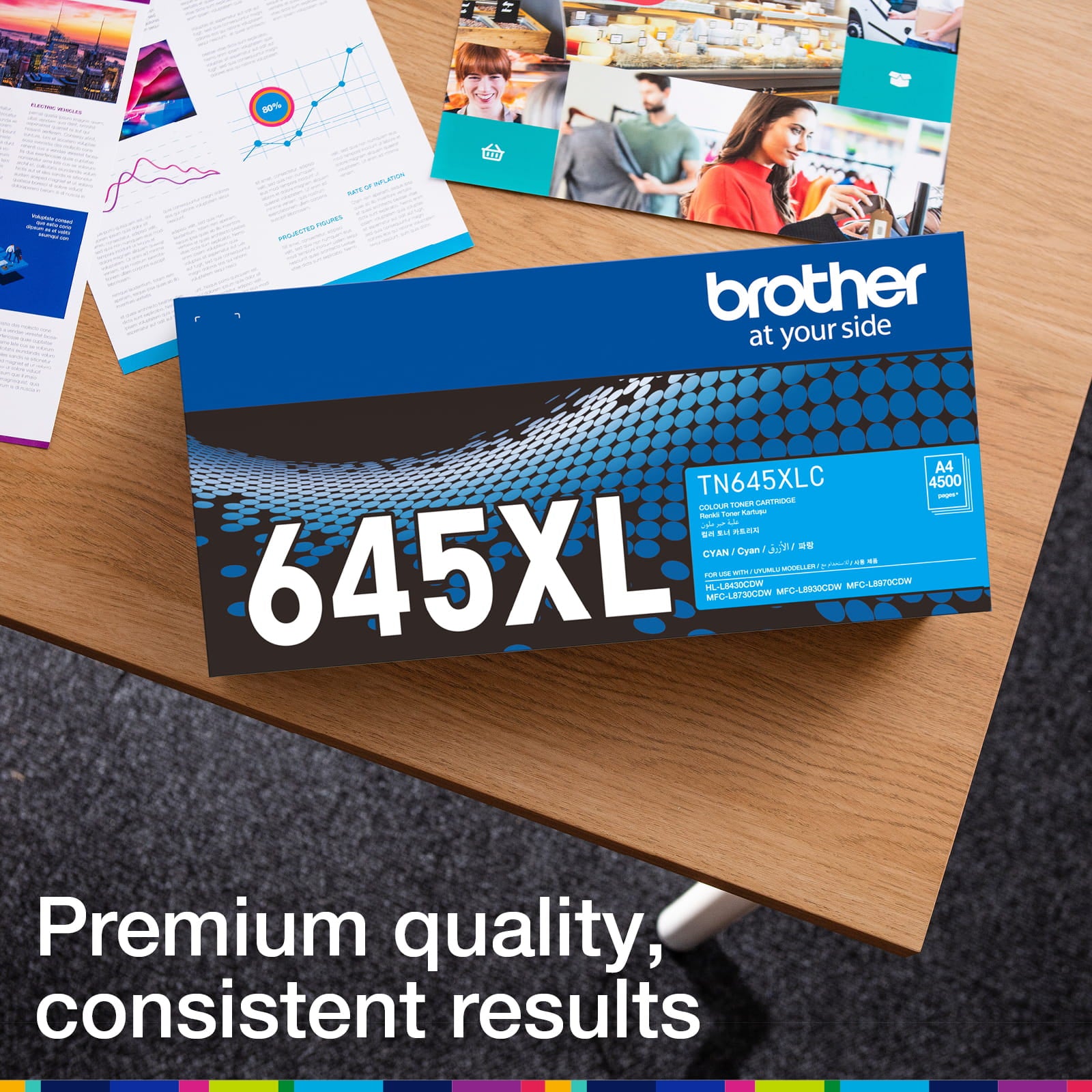 Brother TN-645XLC Genuine Toner Premium Quality Print