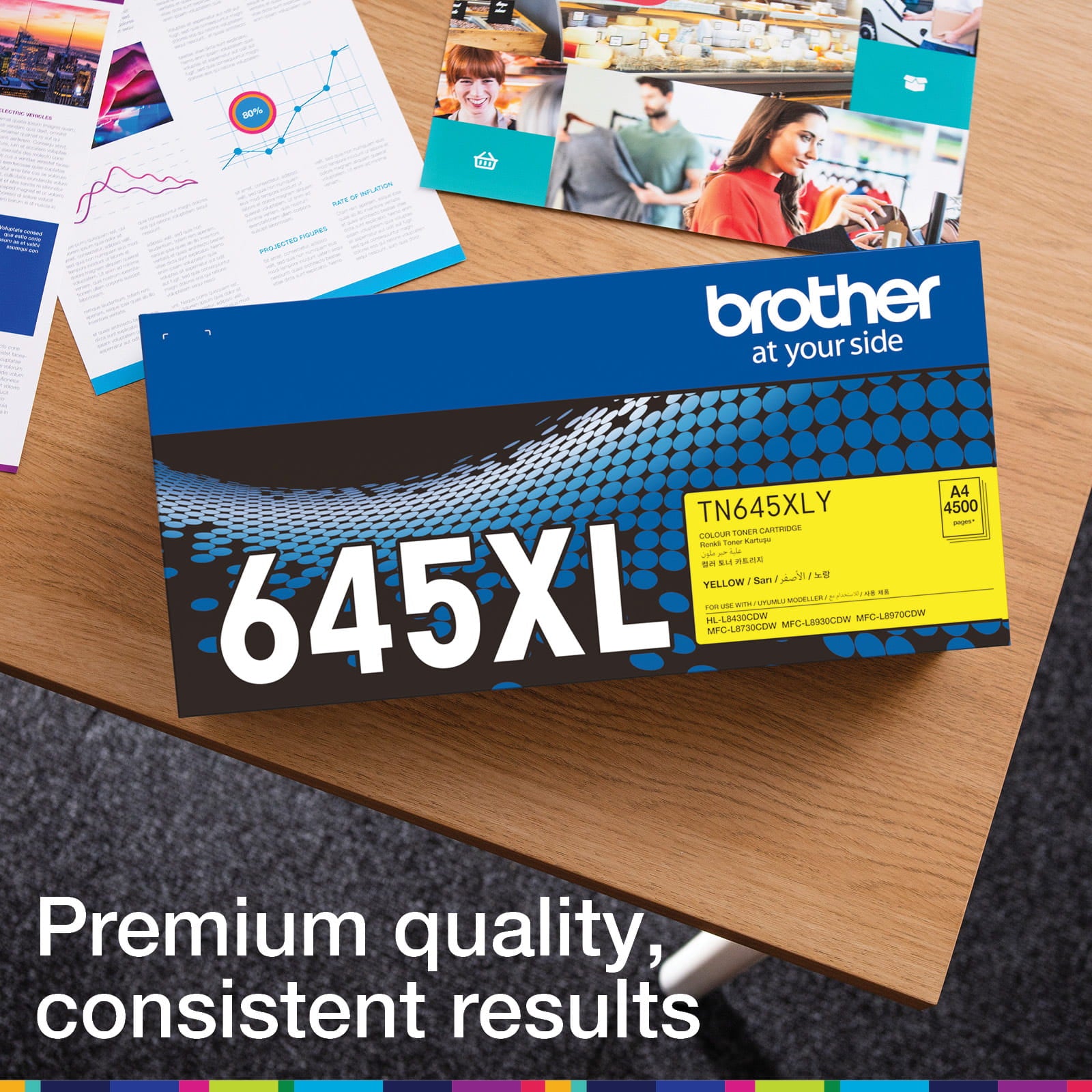 Brother TN-645XLY Genuine Toner Premium Quality Print