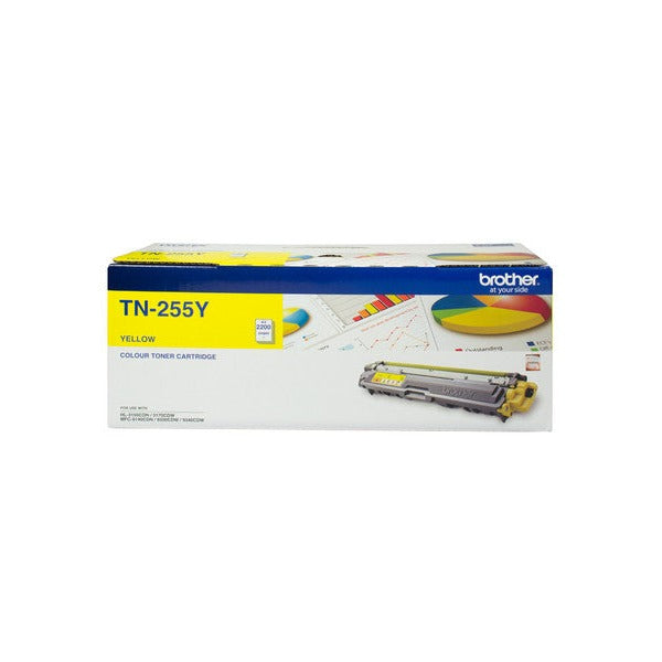 Brother TN255Y Original High Yield Yellow Toner Cartridge 1400 Pages - image 1