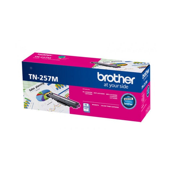 Brother TN257M High Yield Toner Cartridge 2300 Pages Magenta - image 1