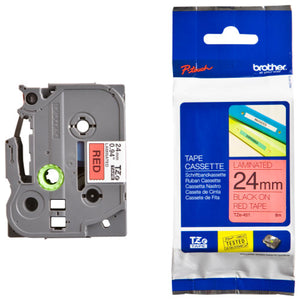 Brother TZe-451 24mm Black on Red Labelling Tape - image 1