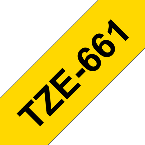 Brother TZe Tape 36mm Black on Yellow TZE661