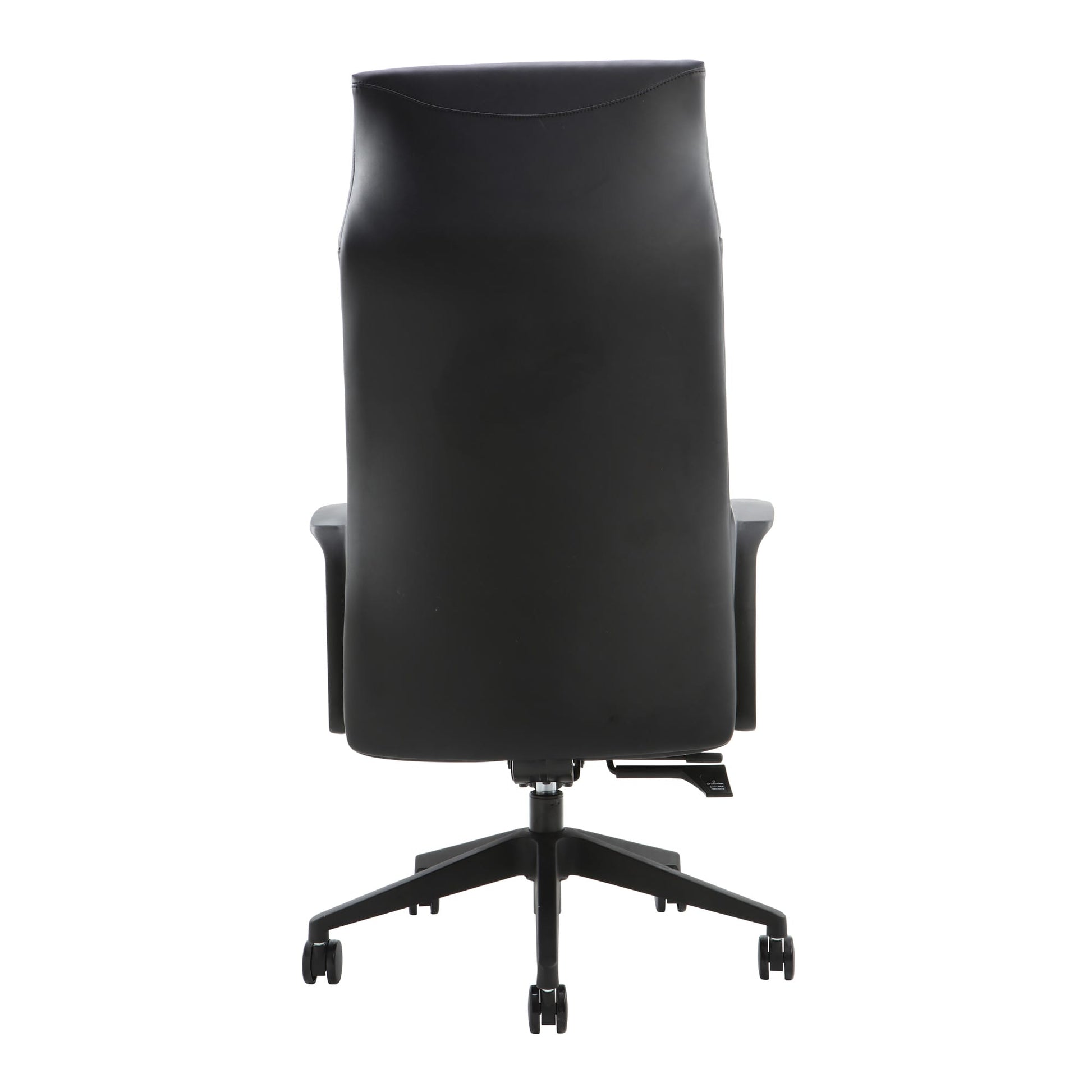 Rear view of Buro Artemis Chair High Back Black PU showing back construction