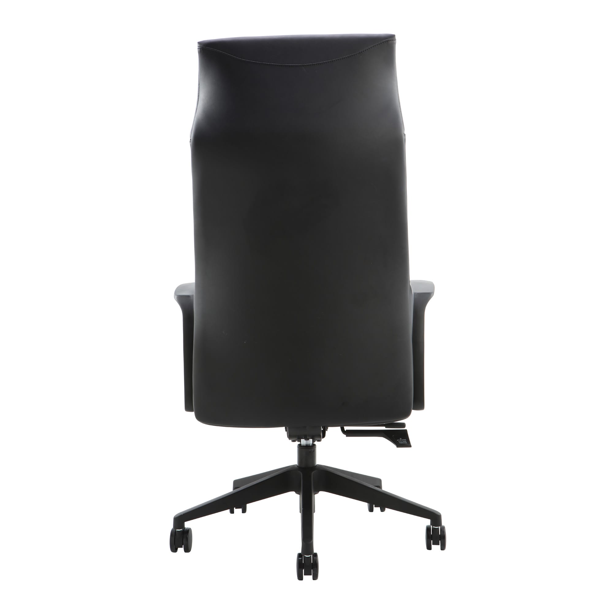 Rear view of Buro Artemis Chair High Back Black PU showing back construction
