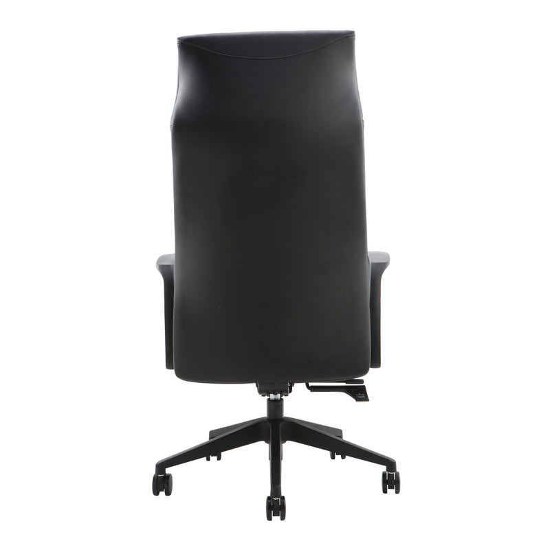 Rear view of Buro Artemis Chair High Back Black PU showing back construction