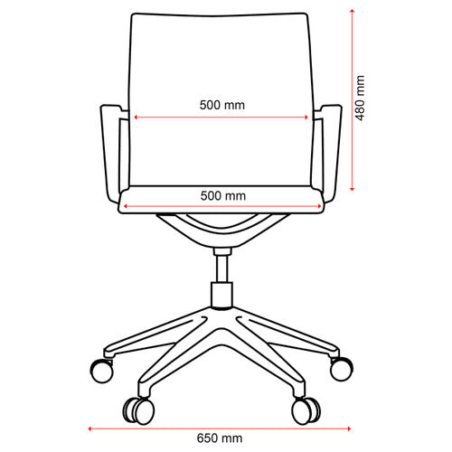 Buro Diablo Chair Black Frame With Arms PU Black - image 6