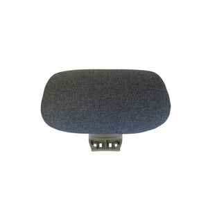 Front of the Buro 159-M2-HDREST headrest, a grey upholstered pad with a grey mounting tongue below