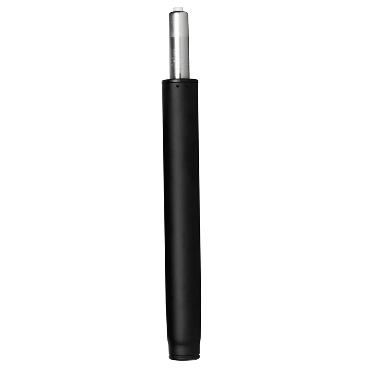 Buro 111-6 spare gas lift shown upright with a black cylinder body, chrome upper tube and white release pin at the top