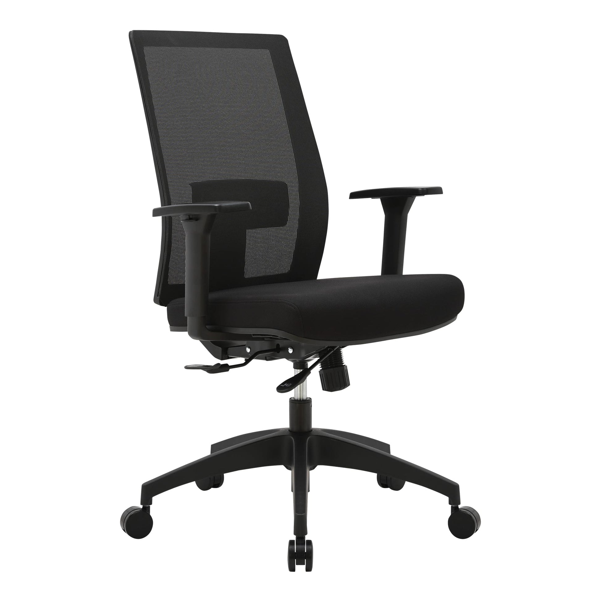Buro Mantra Mesh Back Office Chair with Arms Black - front angle