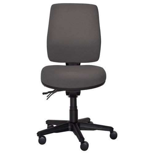 Side profile of Buro Roma High Back Chair showing contoured backrest and seat slide