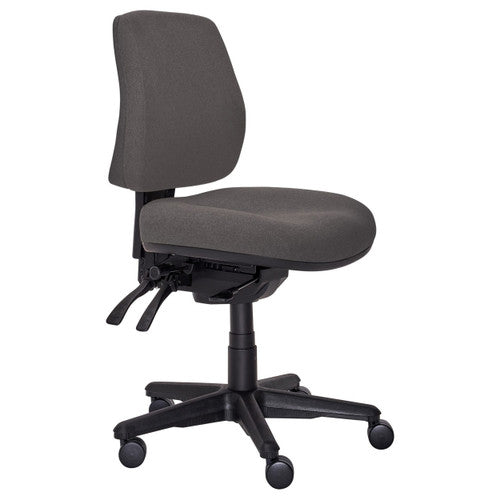 Buro Roma mid back office chair in charcoal SafeTex upholstery front view