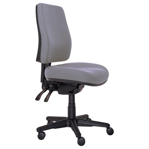 Buro Roma high back office chair in charcoal without arms, front view