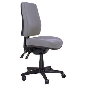 Buro Roma high back office chair in charcoal without arms, front view