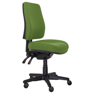Buro Roma High Back office chair without arms in green fabric front view