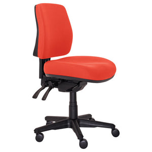 Buro Roma mid back office chair without arms in red, front view