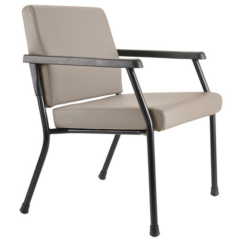 Buro Concord chair with arms upholstered in Dillon PU Stratus, front view