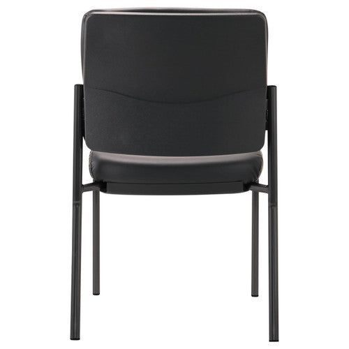 Buro Lindis 4 Leg Chair showing high-density foam back and black powder coat frame detail