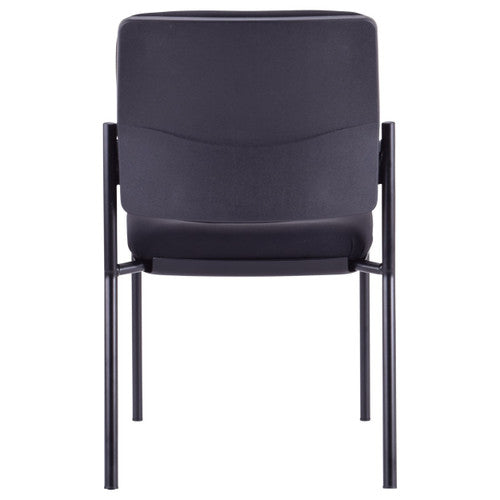 Stack of Buro Lindis 4 leg chairs demonstrating compact stackable storage