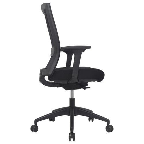 Buro Mentor ergonomic chair showing breathable mesh backrest detail