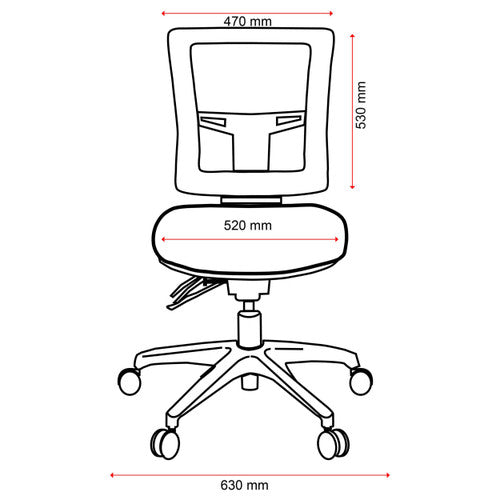 Side profile of Buro Metro II 24/7 ergonomic chair showing seat slide and ratchet back adjustment