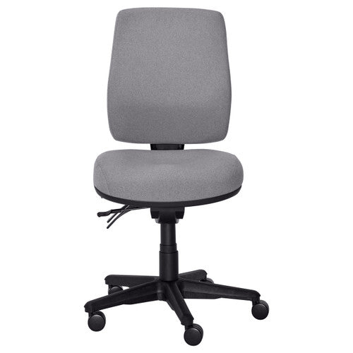 Buro Roma high back chair showing fully upholstered backrest and contoured lumbar support