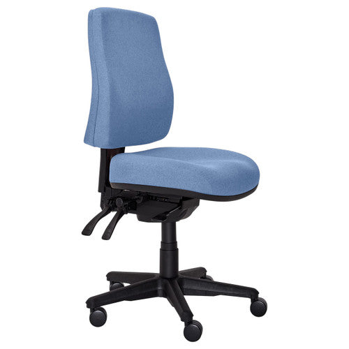 Buro Roma High Back Chair in Cobalt SafeTex upholstery front view on white background