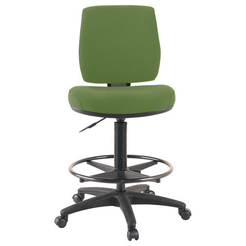 Side profile of Buro Roma drafting chair showing 270mm gas lift and foot ring