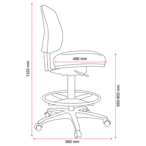Buro Roma Mid Back Drafting Chair styled in a drafting studio workspace