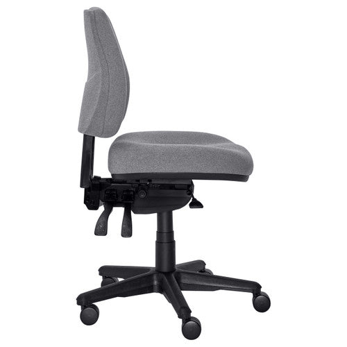 Close-up of Buro Roma SafeTex Anti-Bacterial seat fabric in Smoke colour