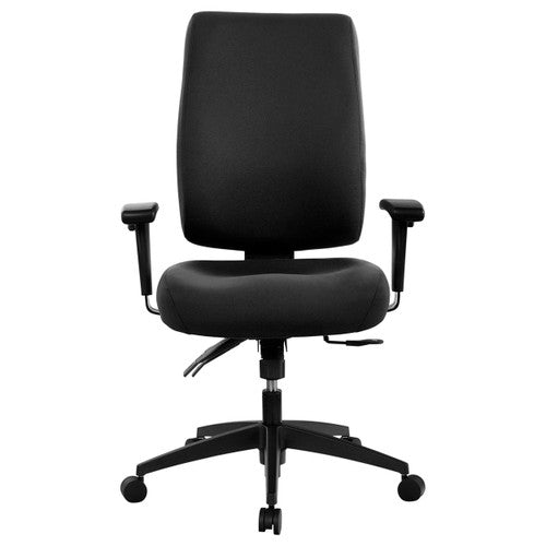 Buro Tidal High Back Chair side profile showing ratchet back height adjustment