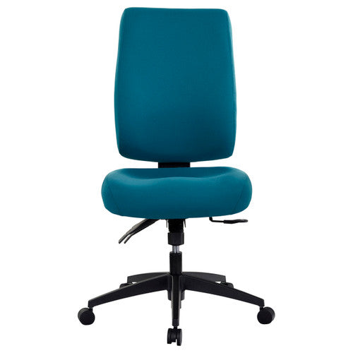 Side profile of Buro Tidal High Back Chair showing contoured backrest and seat depth