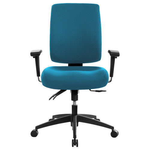 Side profile of Buro Tidal Medium Back Chair showing contoured backrest and seat depth