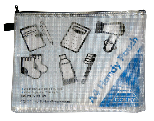 Colby C-641A4 Handy Pouch A4 PVC Zippered Black