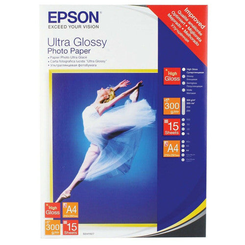 Epson C13S041927 Ultra Glossy Photo Paper A4 15 Sheets