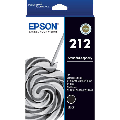 Epson C13T02R192 212 Standard Capacity Ink Black