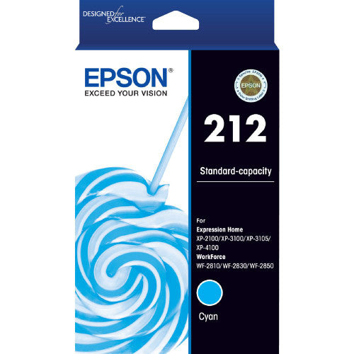 Epson C13T02R292 212 Standard Capacity Ink Cyan