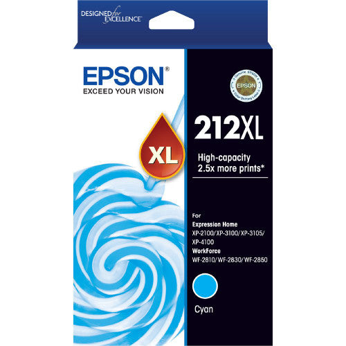 Epson C13T02X292 212XL High Capacity Ink Cyan