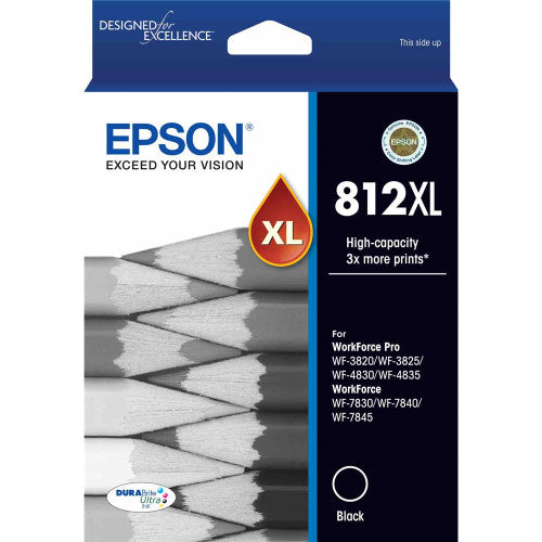 Epson C13T05E192 812XL High Capacity Durabrite Ultra Ink Black
